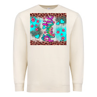 Sandshell auntie leopard turquoise Premium Sweatshirt - JahusDesignShop