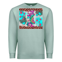 Seafoam auntie leopard turquoise Premium Sweatshirt - JahusDesignShop
