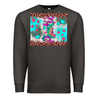 Smoke auntie leopard turquoise Premium Sweatshirt - JahusDesignShop