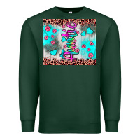 Sports Green auntie leopard turquoise Premium Sweatshirt - JahusDesignShop