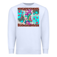 White auntie leopard turquoise Premium Sweatshirt - JahusDesignShop