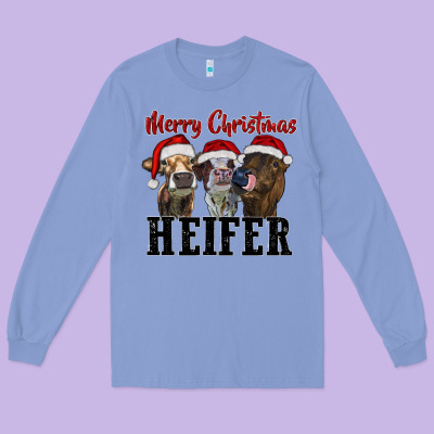 Long Sleeve Tee Merry Christmas Heifers