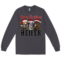 Smoke Merry Christmas Heifers Long Sleeve Tee - RanaPortraitStore