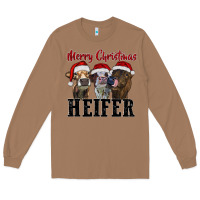 Toasted Coconut Merry Christmas Heifers Long Sleeve Tee - RanaPortraitStore