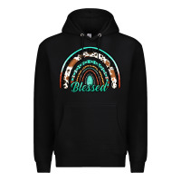 Black blessed western rainbow Premium Hoodie - Jasminsmagicworld