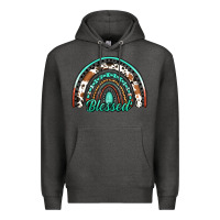Charcoal Heather blessed western rainbow Premium Hoodie - Jasminsmagicworld