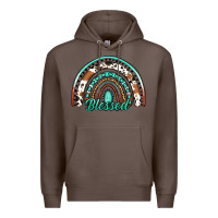 Coffee blessed western rainbow Premium Hoodie - Jasminsmagicworld