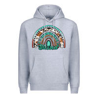 Heather Grey blessed western rainbow Premium Hoodie - Jasminsmagicworld