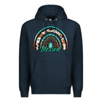 Navy blessed western rainbow Premium Hoodie - Jasminsmagicworld