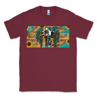 Burgundy Blessed cros sunflowers Classic Tee - RanaPortraitStore