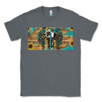 Charcoal Heather Blessed cros sunflowers Classic Tee - RanaPortraitStore