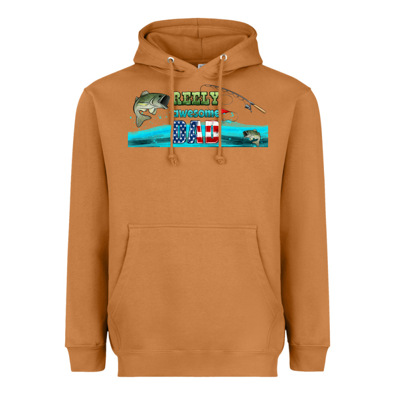 Reely Awesome Dad  Libbey Glass Heavyweight Hoodie by HRA Design Shop | Teevron