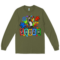 Army Green soccer support squad autism Long Sleeve Tee - Zillion Design Studio