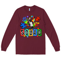 Burgundy soccer support squad autism Long Sleeve Tee - Zillion Design Studio