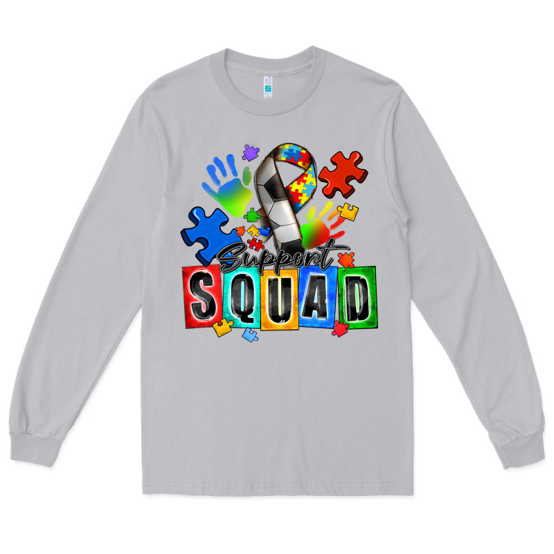 Soccer Support Squad Autism Long Sleeve Tee by Zillion Design Studio | Teevron