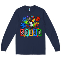 Navy soccer support squad autism Long Sleeve Tee - Zillion Design Studio