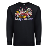 Black happy easter trucks Premium Sweatshirt - AdoDesignShop