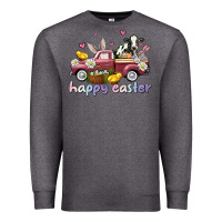 Charcoal Heather happy easter trucks Premium Sweatshirt - AdoDesignShop
