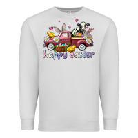 Dove Grey happy easter trucks Premium Sweatshirt - AdoDesignShop