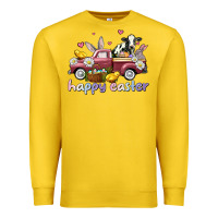 Lemon happy easter trucks Premium Sweatshirt - AdoDesignShop