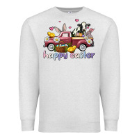 Oatmeal Heather happy easter trucks Premium Sweatshirt - AdoDesignShop