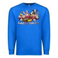 True Royal happy easter trucks Premium Sweatshirt - AdoDesignShop