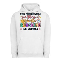 Pigment Lunar Rock good morning world your little ray of sarcastic Urban Hoodie - MaliasSmallBusiness