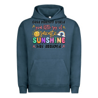 Pigment Midnight Navy good morning world your little ray of sarcastic Urban Hoodie - MaliasSmallBusiness