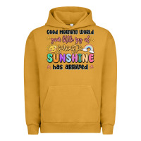 Pigment Peanut Butter good morning world your little ray of sarcastic Urban Hoodie - MaliasSmallBusiness