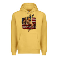 Antique Gold bucking bronco Premium Hoodie - Jasminsmagicworld