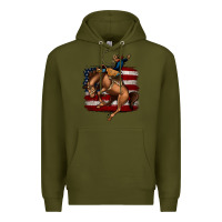 Army Green bucking bronco Premium Hoodie - Jasminsmagicworld