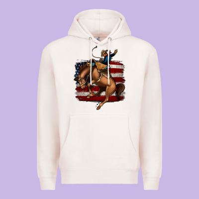 Bucking Bronco Premium Hoodie Designed By Jasminsmagicworld