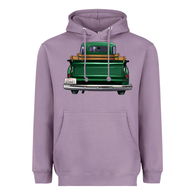 Western Green Truck Back View Heavyweight Hoodie by FaDigitalArtStudio | Teevron