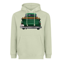 Matcha western green truck back view Heavyweight Hoodie - FaDigitalArtStudio
