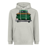 Moon Dust western green truck back view Heavyweight Hoodie - FaDigitalArtStudio