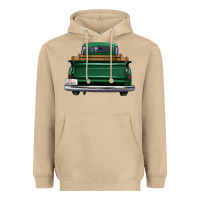 Mushroom western green truck back view Heavyweight Hoodie - FaDigitalArtStudio