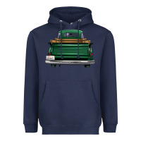 Navy western green truck back view Heavyweight Hoodie - FaDigitalArtStudio