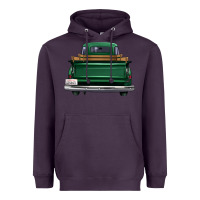 Plum western green truck back view Heavyweight Hoodie - FaDigitalArtStudio