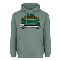 Sage western green truck back view Heavyweight Hoodie - FaDigitalArtStudio