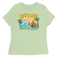 Matcha salty hair sandy toes summer Ladies Tee - BarkalooDesign
