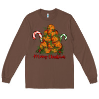 Chestnut Merry Christmas Basketball Long Sleeve Tee - RanaPortraitStore