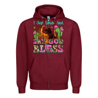 Burgundy i just smile and say god bless Zipper Hoodie - Zillion Design Studio