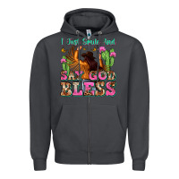 Smoke i just smile and say god bless Zipper Hoodie - Zillion Design Studio