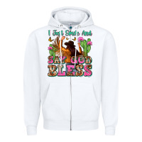 White i just smile and say god bless Zipper Hoodie - Zillion Design Studio