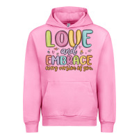 Fuchsia Pink love and embrace every version of you Urban Hoodie - MaliasSmallBusiness