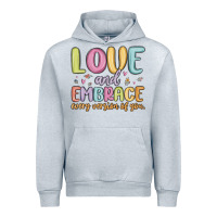 Heather Grey love and embrace every version of you Urban Hoodie - MaliasSmallBusiness
