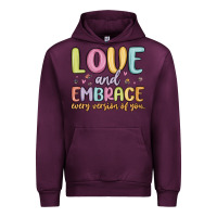 Mauve Wine love and embrace every version of you Urban Hoodie - MaliasSmallBusiness