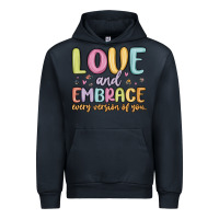 Navy love and embrace every version of you Urban Hoodie - MaliasSmallBusiness