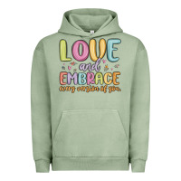 Pigment Oil Green love and embrace every version of you Urban Hoodie - MaliasSmallBusiness
