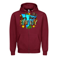 Burgundy hey there cowboy Zipper Hoodie - Zillion Design Studio